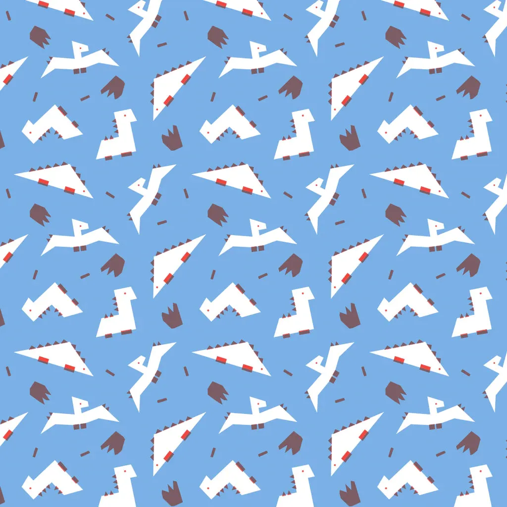Alberta Dress - Dino Dreams Blue