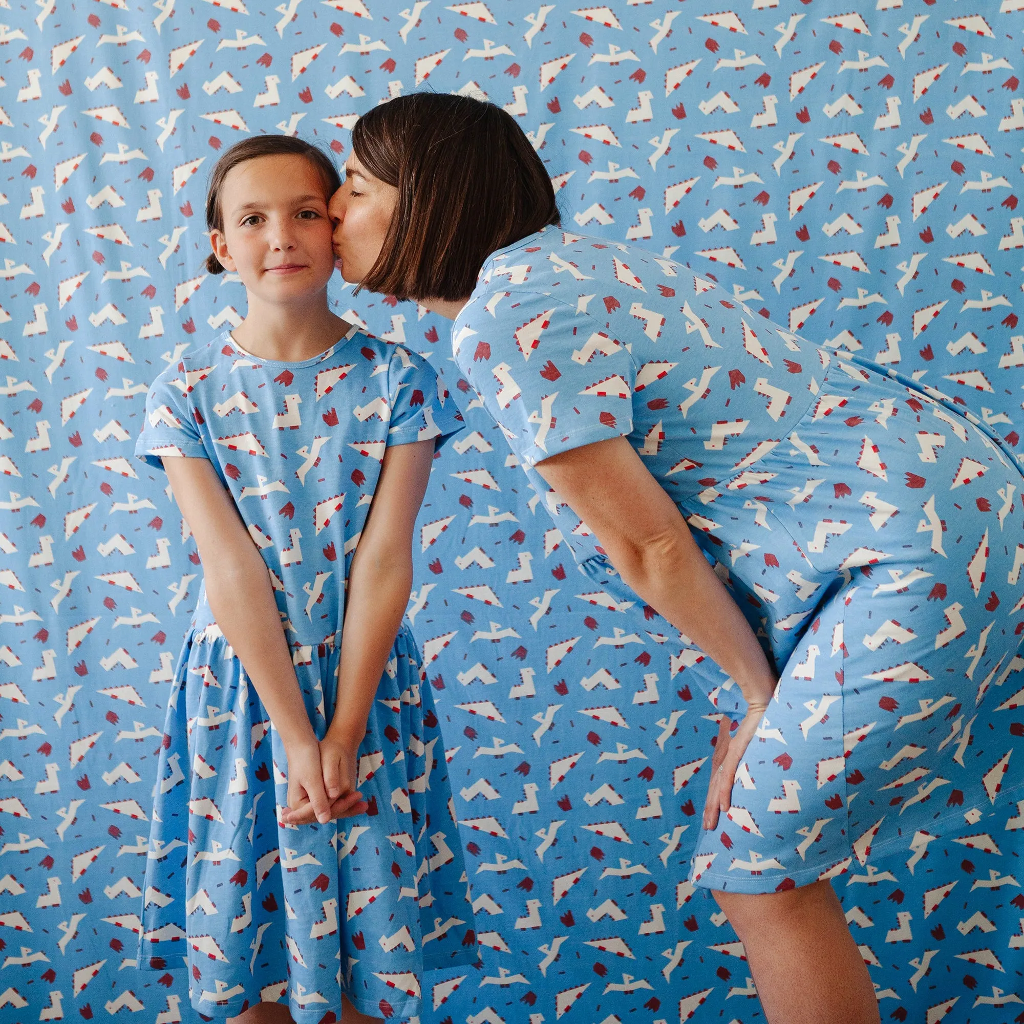 Alberta Dress - Dino Dreams Blue