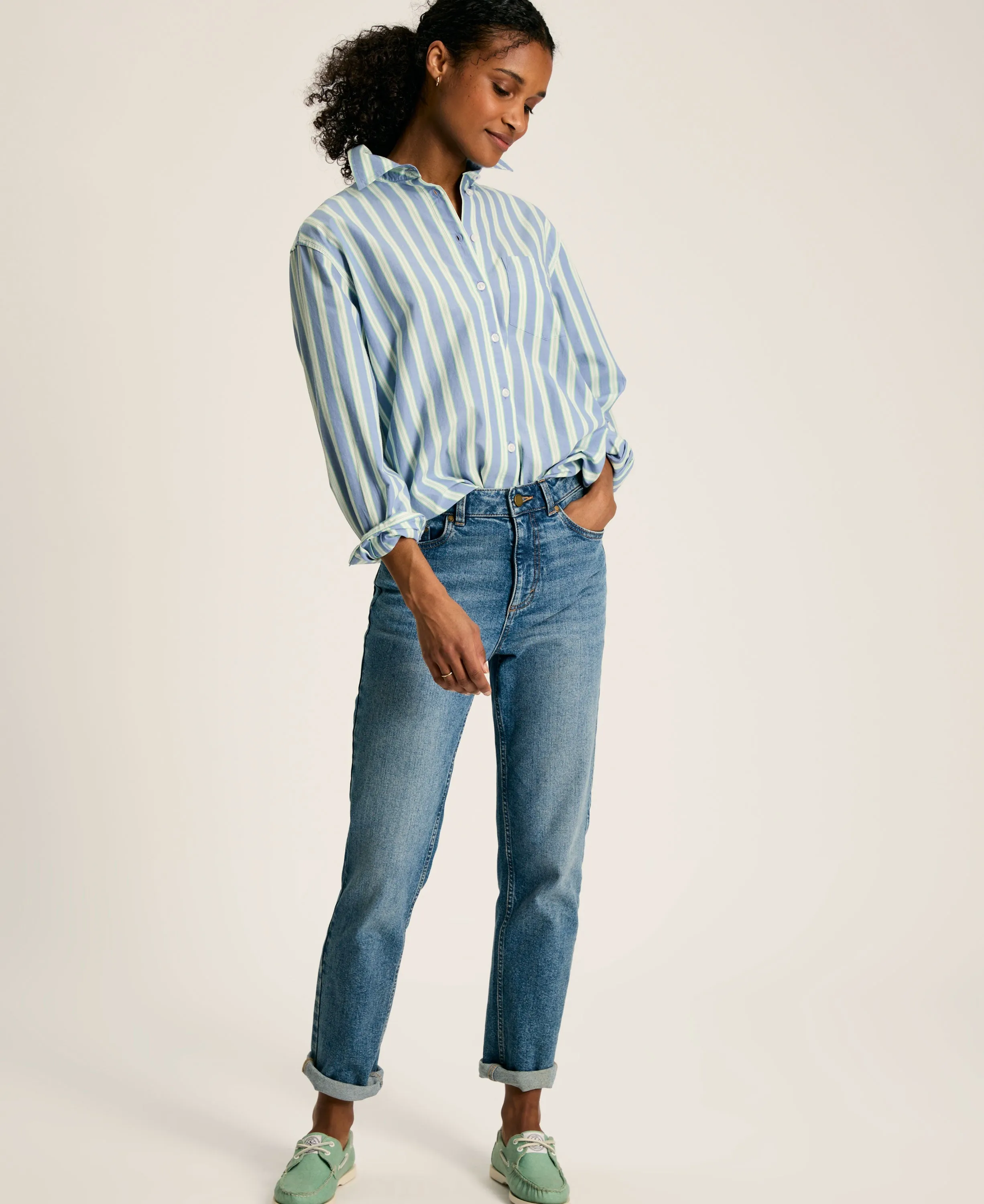 Amilla Stripe Shirt - Blue Stripe