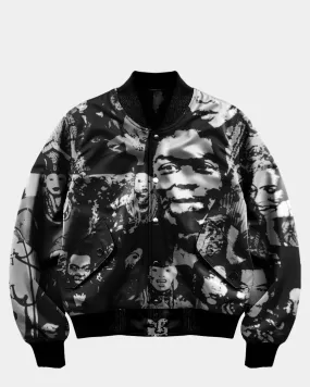 Ashluxe Fela Culture Mosaic Bomber Black