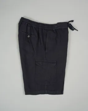 Berwich Linen Cargo Bermudas / Navy