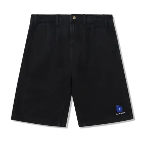 Blue Note Pleated Denim Shorts, Washed Black