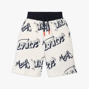 Boys Regular Fit Printed Mid Rise Shorts