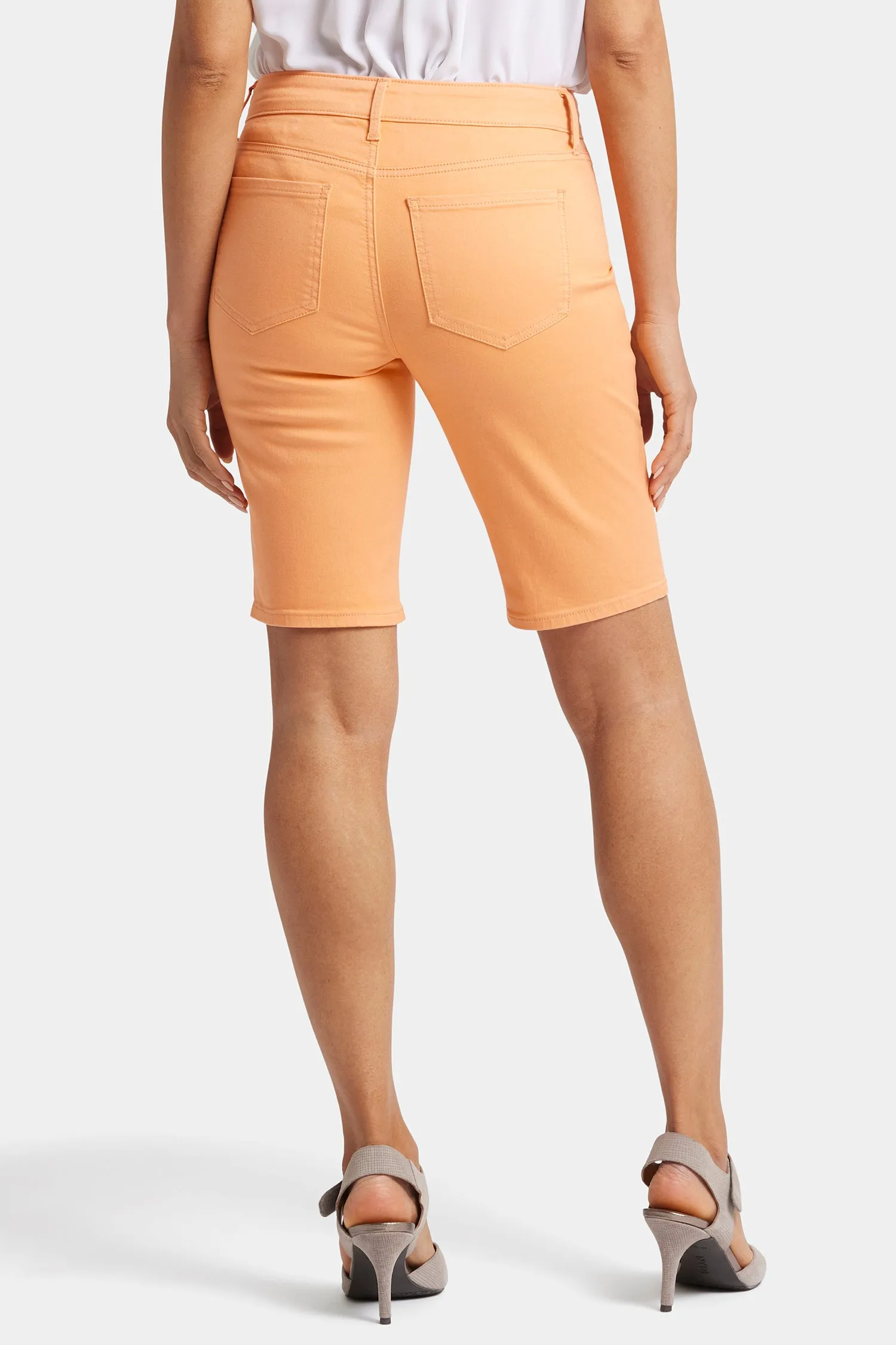 Briella 11 Inch Denim Shorts - Apricot Crush