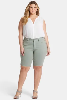 Briella 11 Inch Denim Shorts In Plus Size - Lily Pad