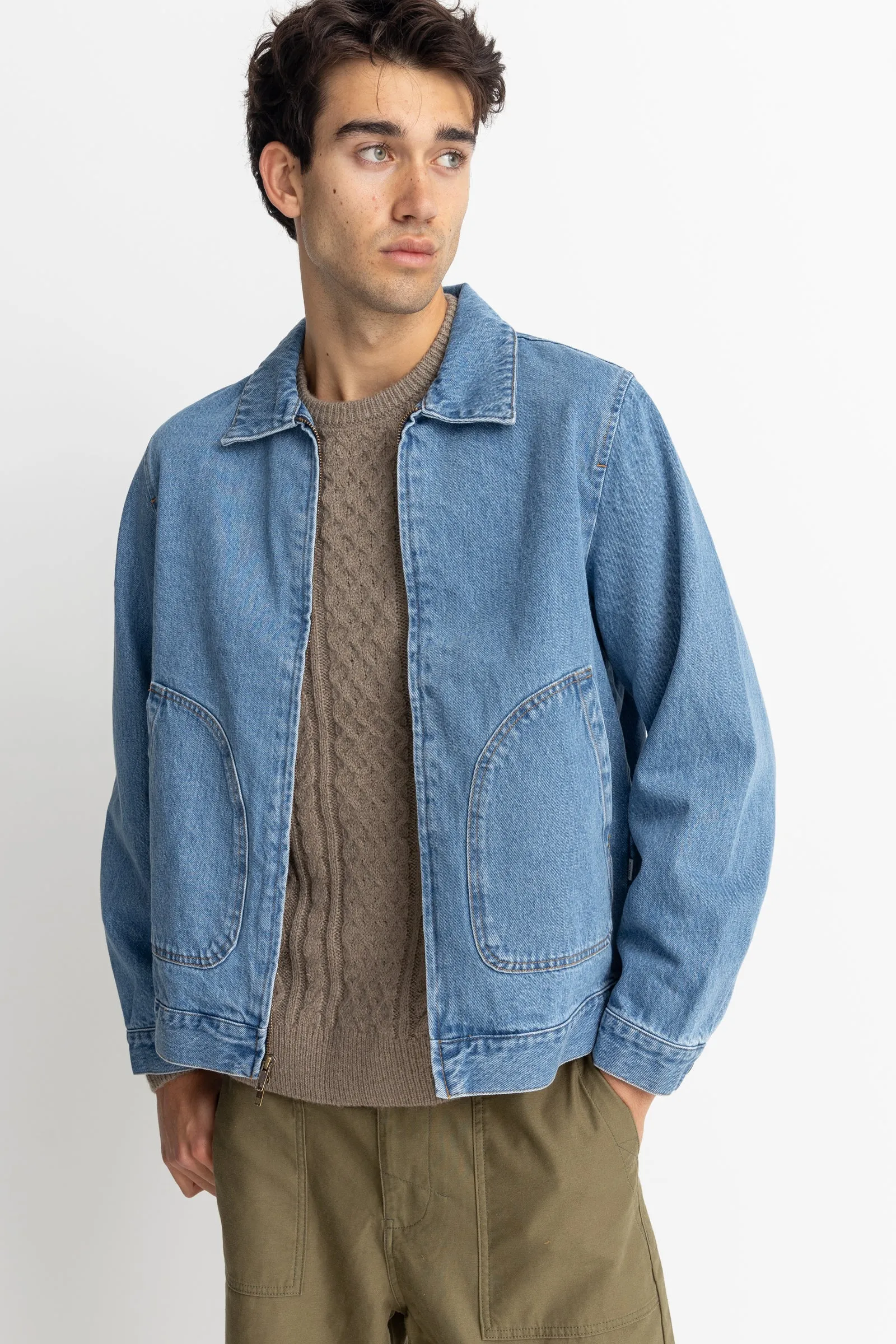 Denim Utility Jacket Worn Indigo