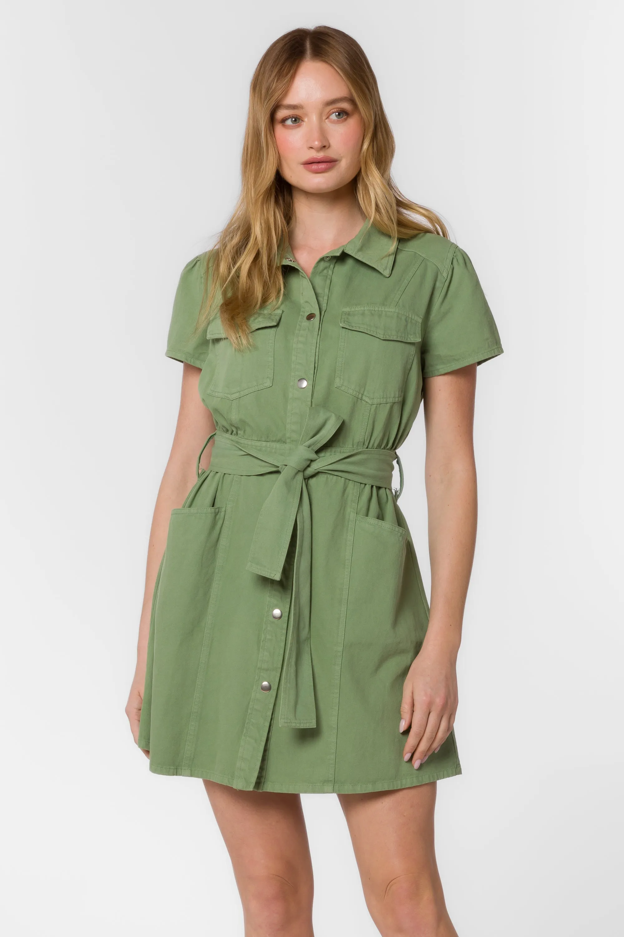 Fonda Tea Leaf Green Dress