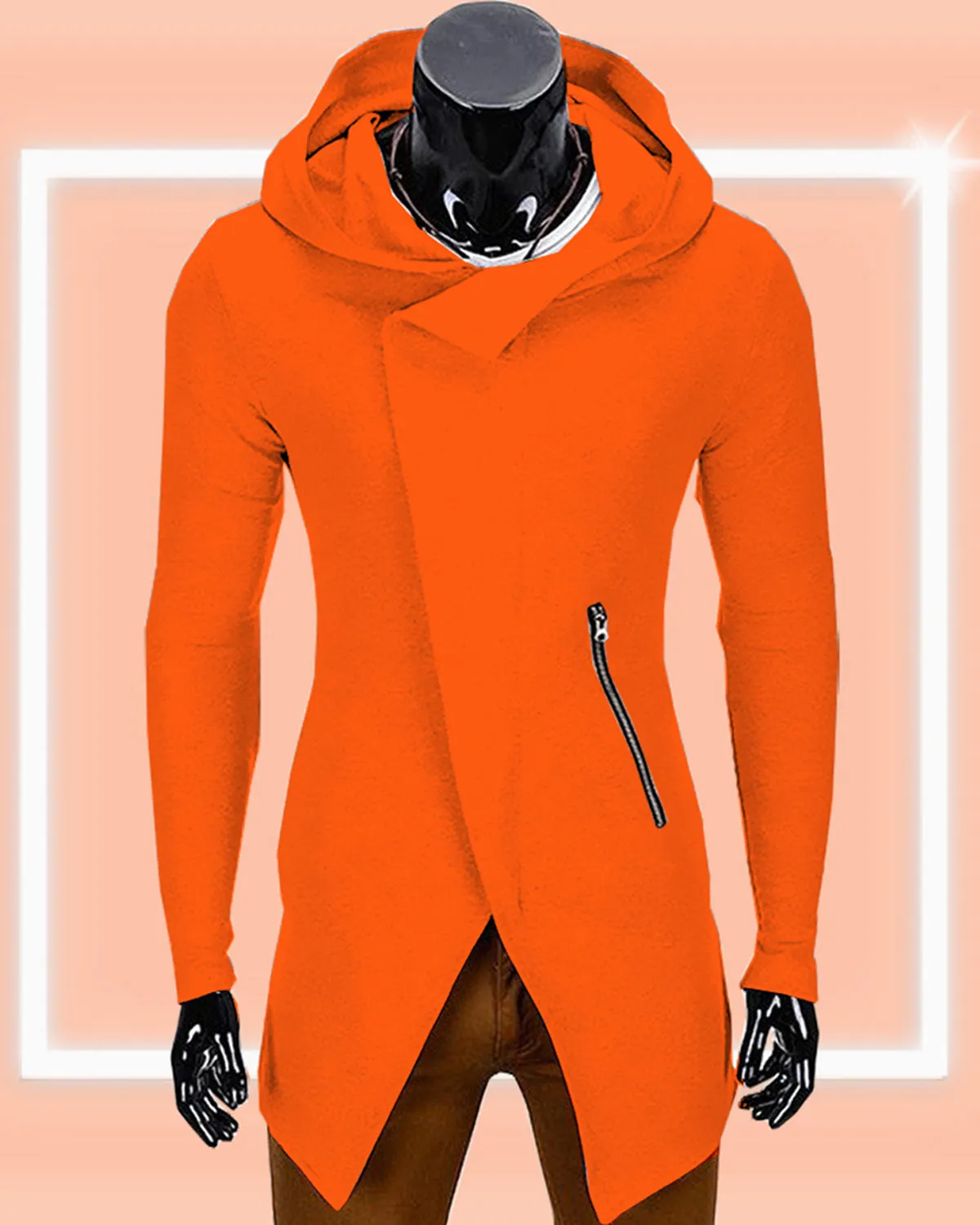 Full Sleeve Fleece Orange Color Ninja Jacket