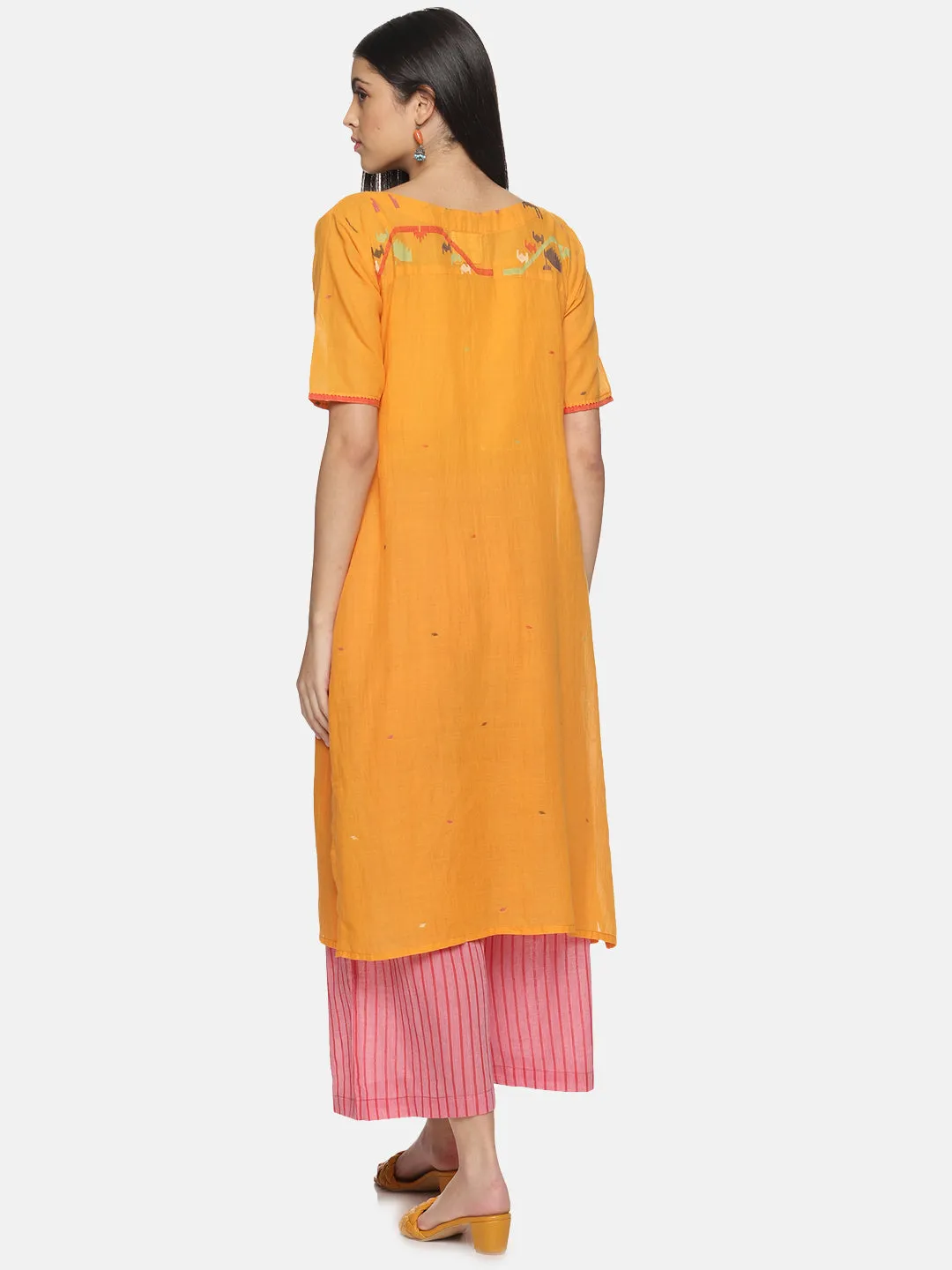 Honey Orange Jamdani Set