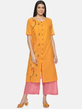 Honey Orange Jamdani Set