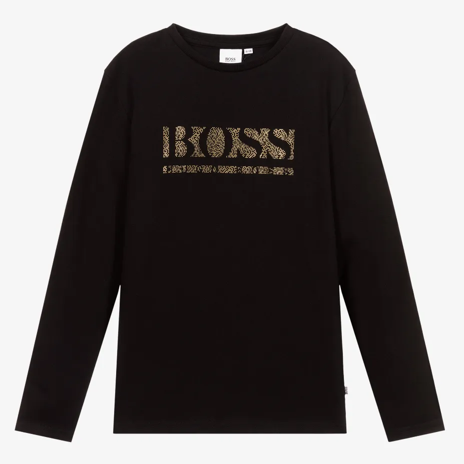 Hugo Boss Kids LS Tee Gold Collection Black J25L70-09B