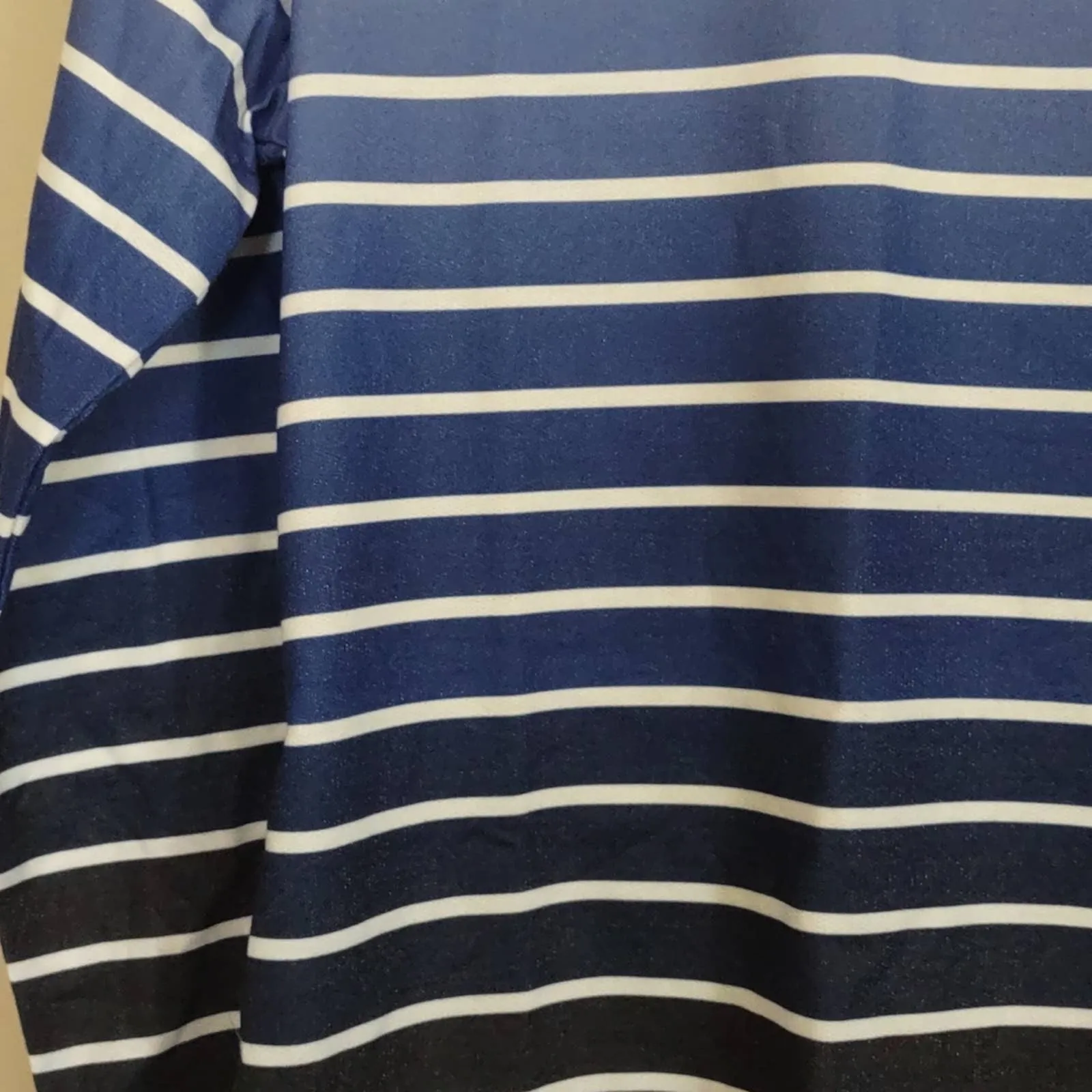 Karen Scott Sport Ombré Striped Cowlneck Sweatshirt Top Blue Small