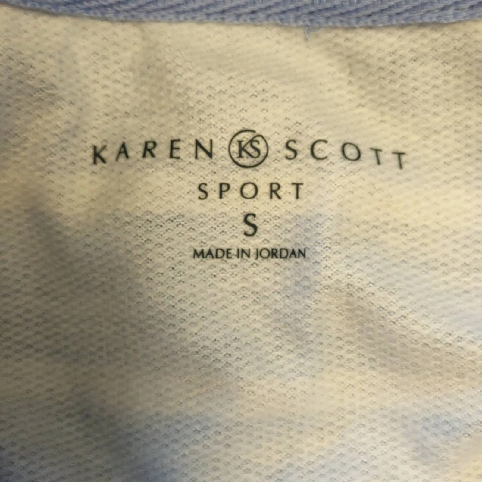 Karen Scott Sport Ombré Striped Cowlneck Sweatshirt Top Blue Small