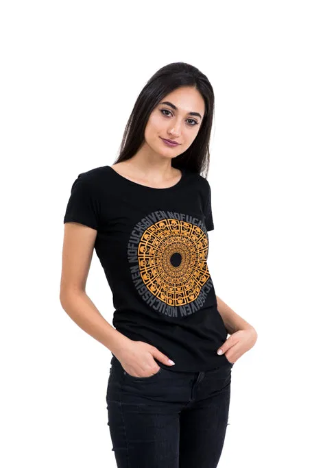 Ladies Black Sundial Tee