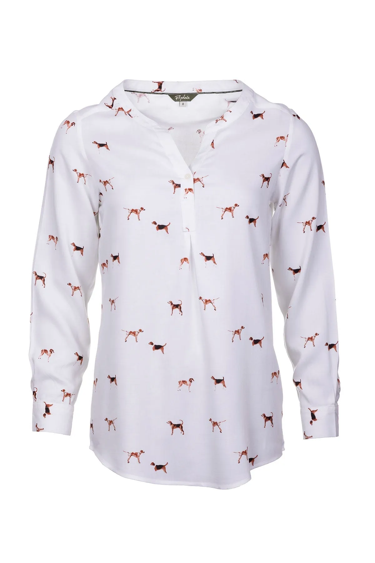 Ladies Long Sleeved Printed Blouse