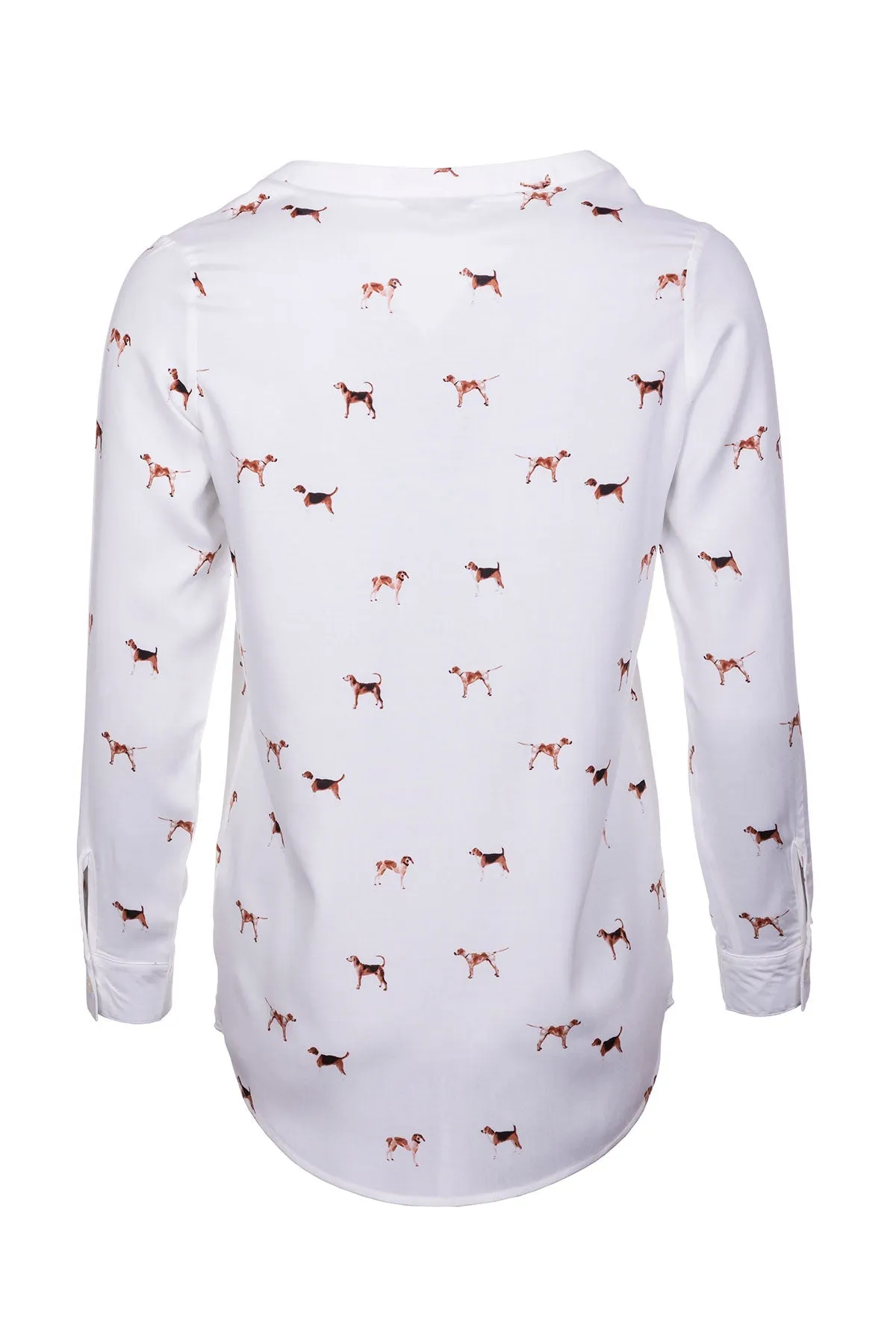 Ladies Long Sleeved Printed Blouse