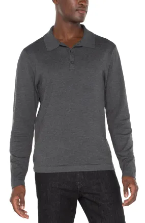 LONG SLEEVE KNIT POLO