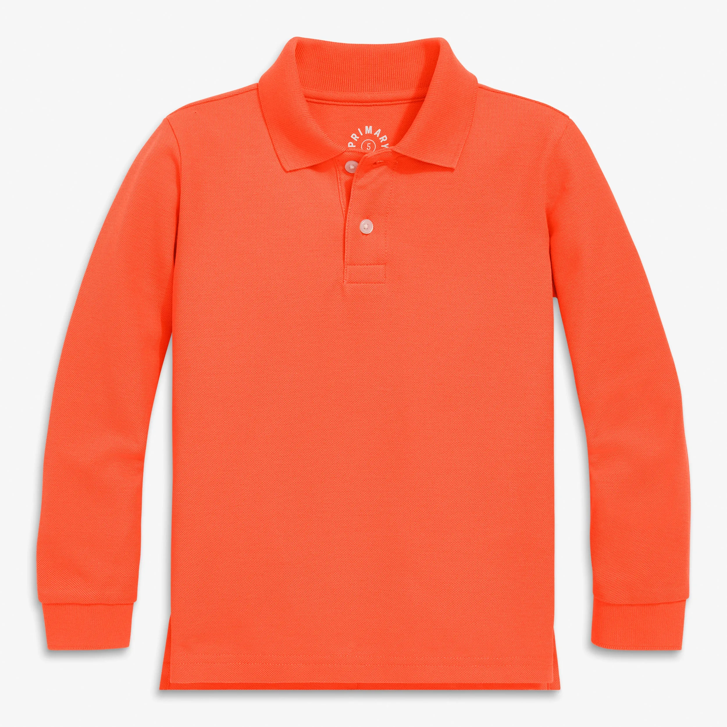 Long sleeve pique polo