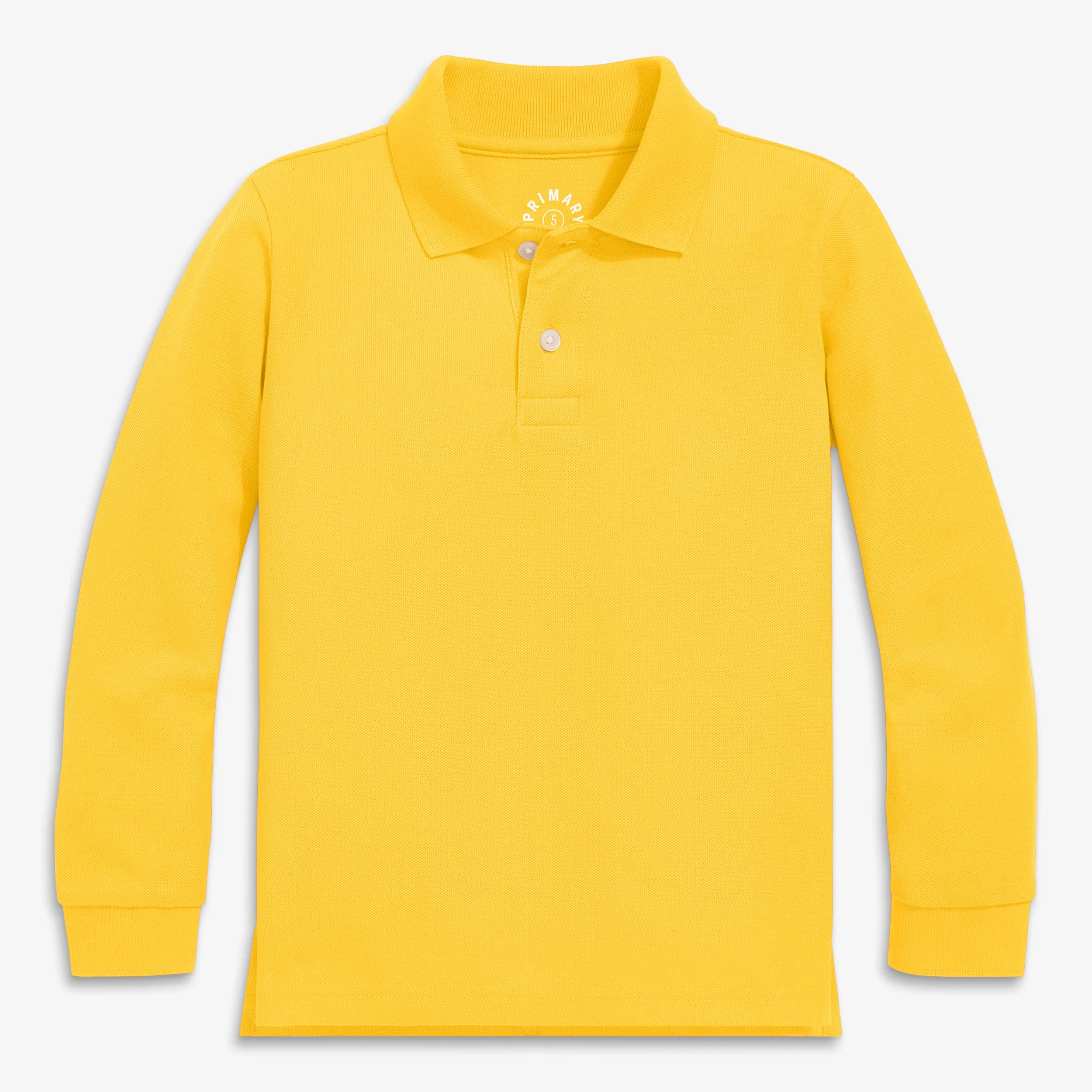 Long sleeve pique polo