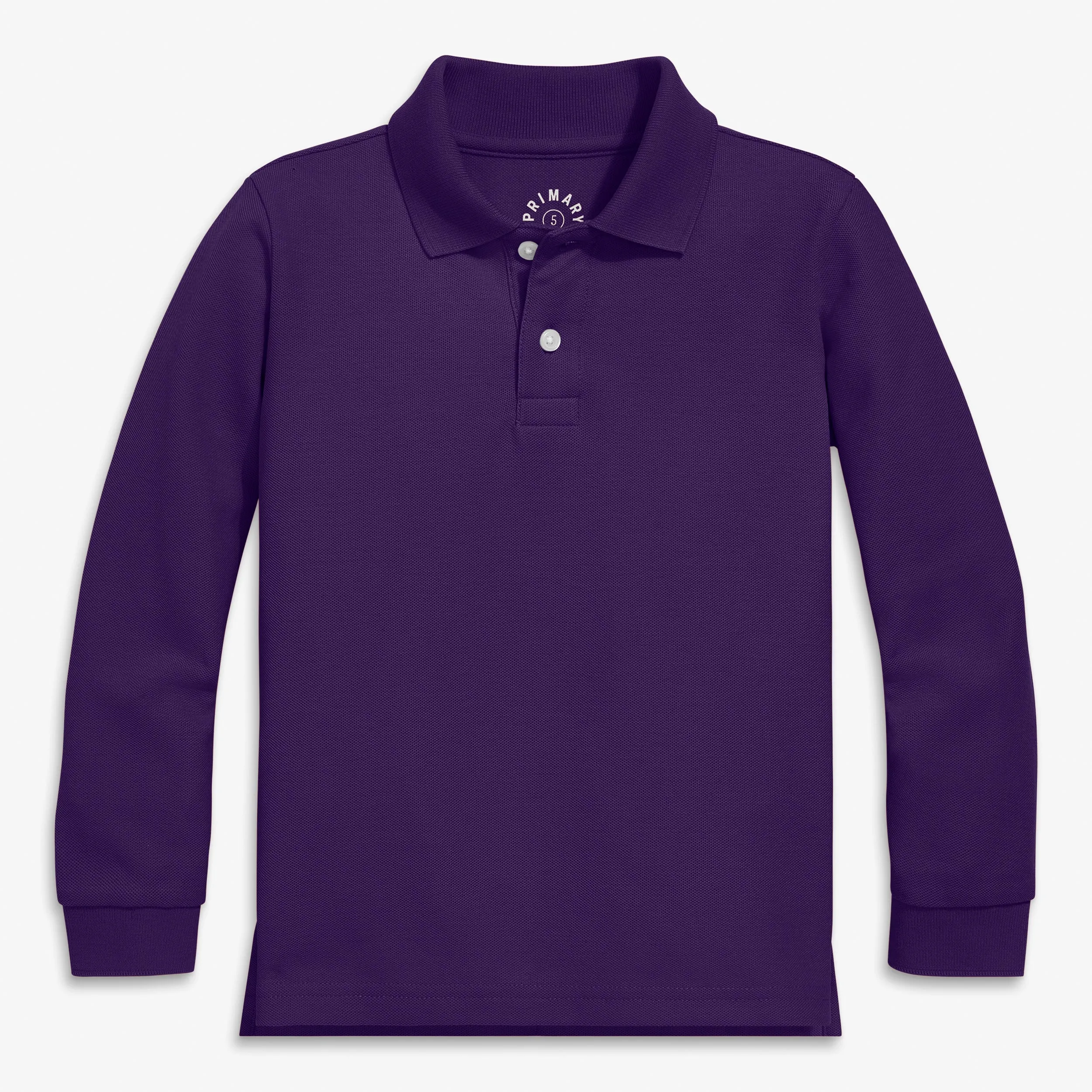 Long sleeve pique polo