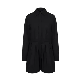 Long-Sleeved Black Romper