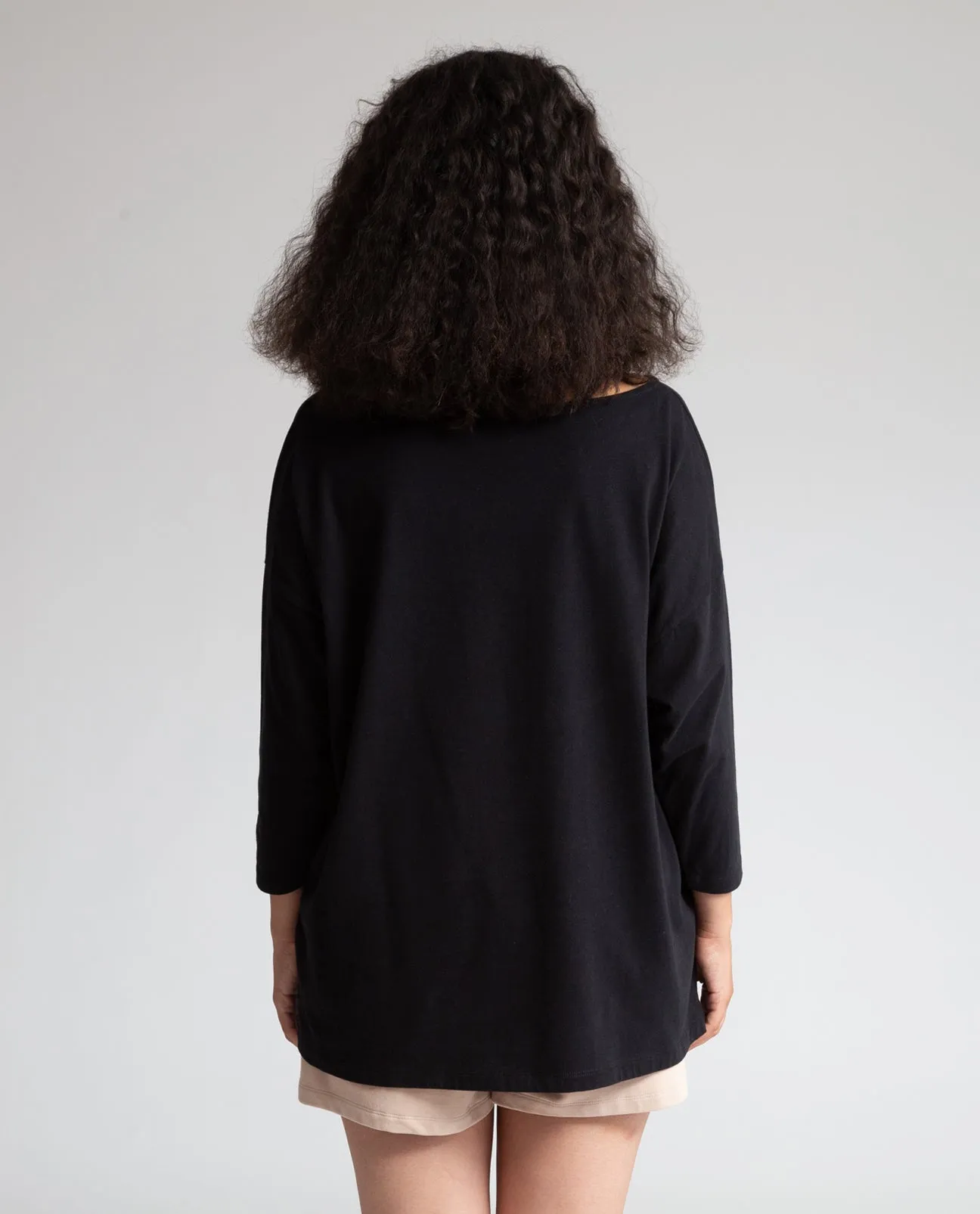 Mafalda Organic Cotton Top In Black