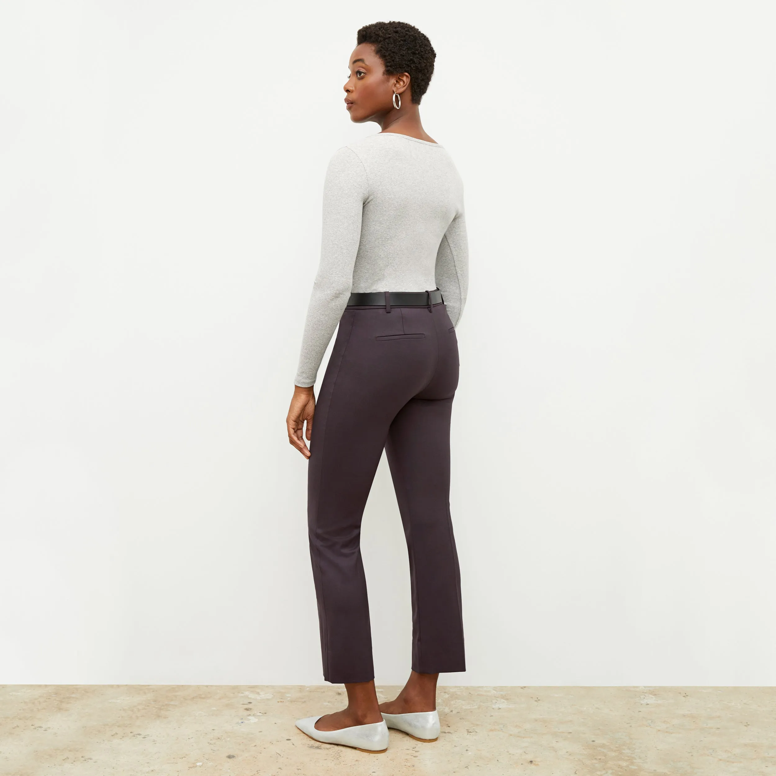 Marcia T-Shirt - Ribbed Pima Cotton :: Gray Melange
