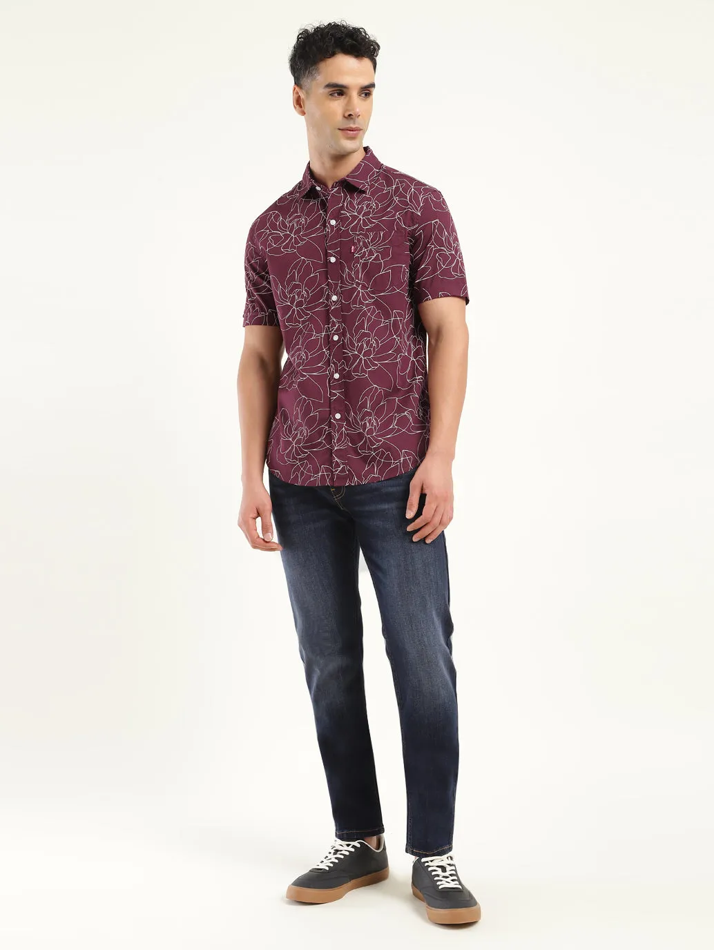 Men's All Over Printed Slim Fit Shirt