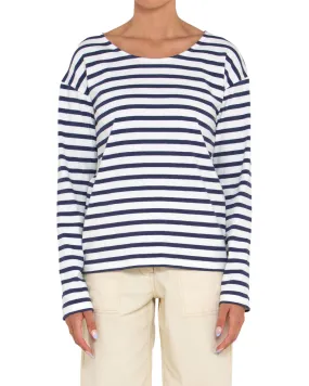 Minnie Stripe Long Sleeve - Navy / White