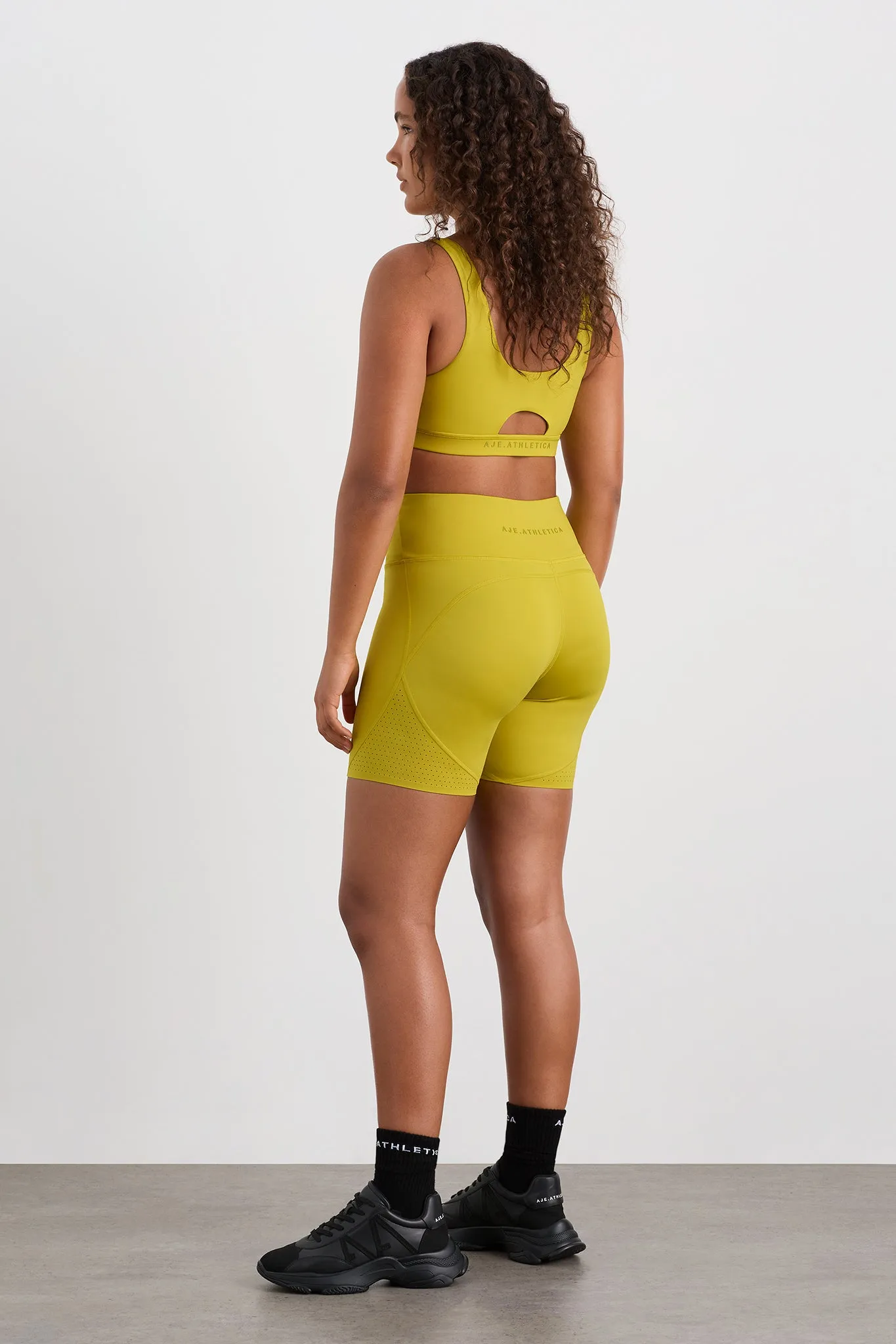 Perforated Hem Mid Length Short 601