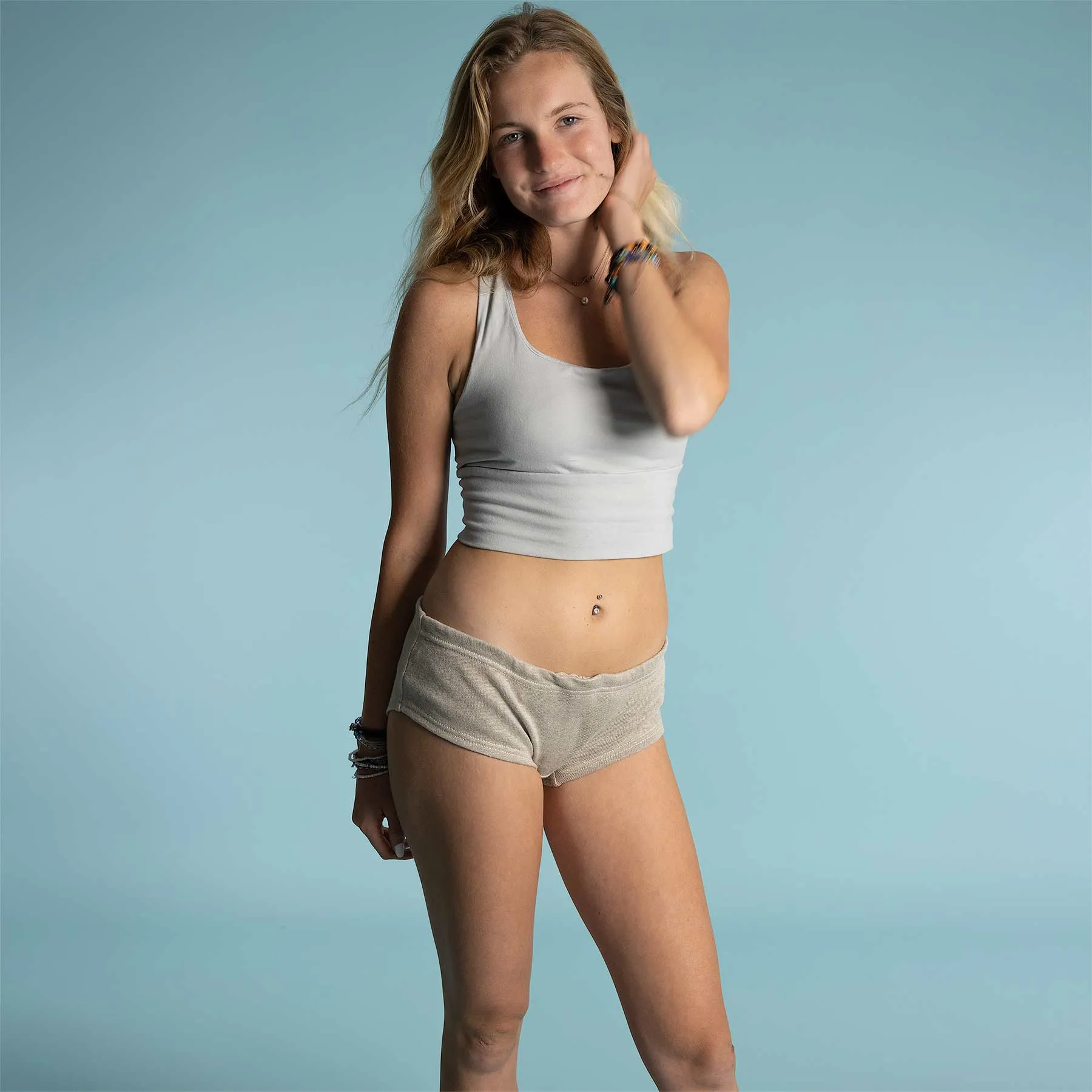 SAOIRSE Elastic-free 100% Organic Linen Boy Shorts (OC Thread, No Latex, No Polyester, No Synthetics) (100% Biodegradable)