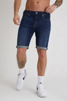 Texas denim shorts In dark Blue wash